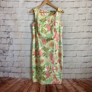 Brooks Brother Dress, Sleeveless Fitted Floral,  8